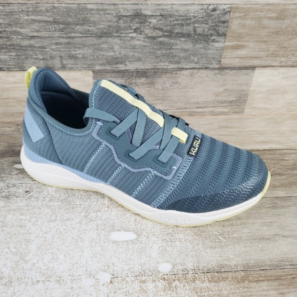 Kuru Stride‎ Move Womens Shoes Sz 7.5 Blue Haze-Lime Sorbet Lace Up Sneakers